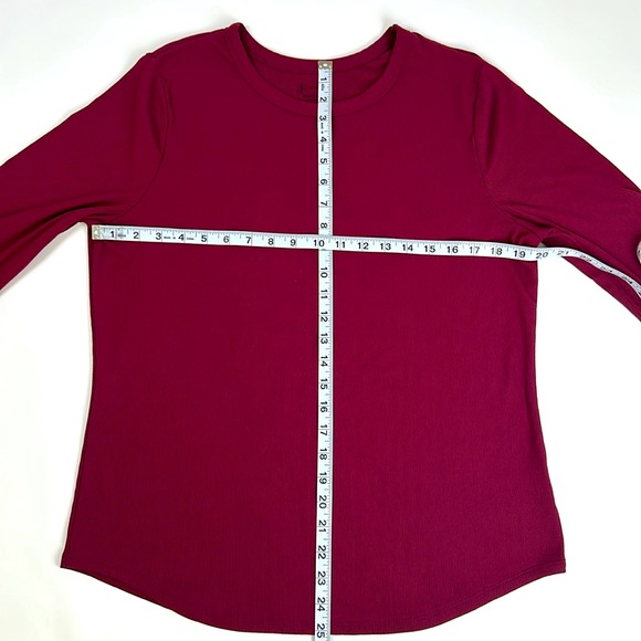 No Boundaries Women’s Long Sleeve T. XXL Maroon. Scooped Neckline. - Picture 4 of 7